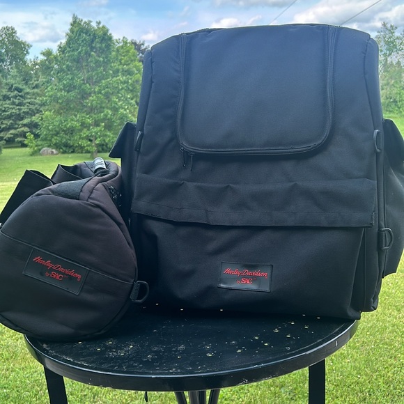 Harley-Davidson Black Backpack with Structured Design set - Picture 1 of 17